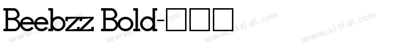 Beebzz Bold字体转换